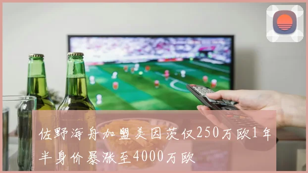 佐野海舟加盟美因茨仅250万欧1年半身价暴涨至4000万欧